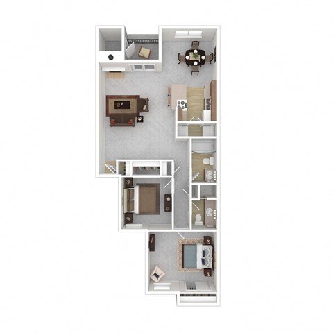 a floor plan of a house with a bedroom and a living room